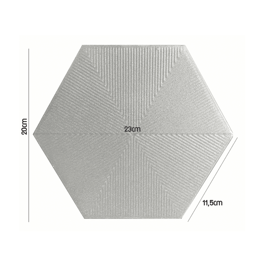 PISO CERAL HEXAGONAL SOFT GREY